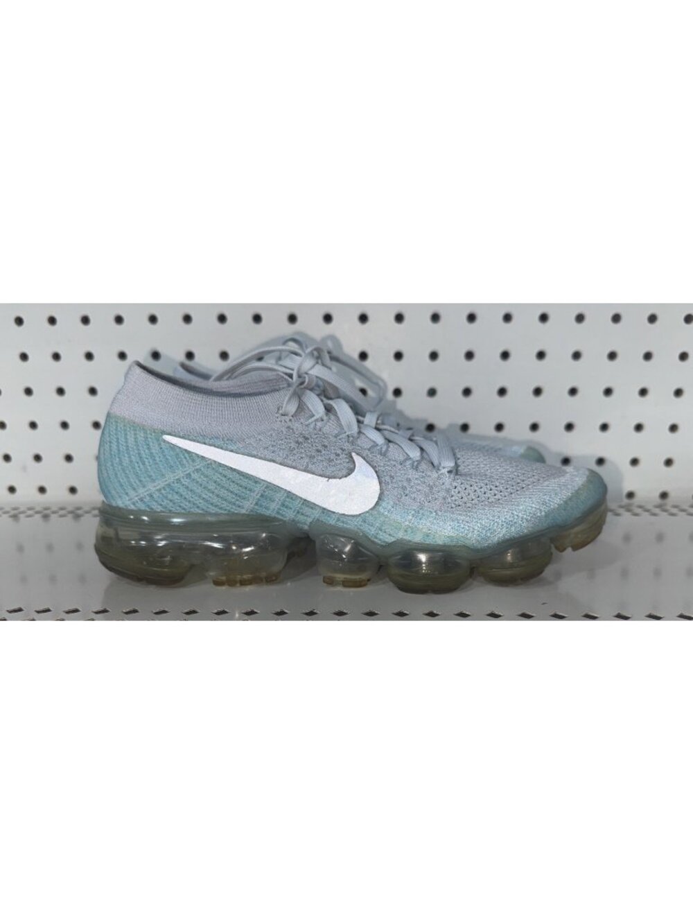 Nike Air VaporMax Ice Flash Womens Athletic Running Shoes Size 7.5 Blue Gray